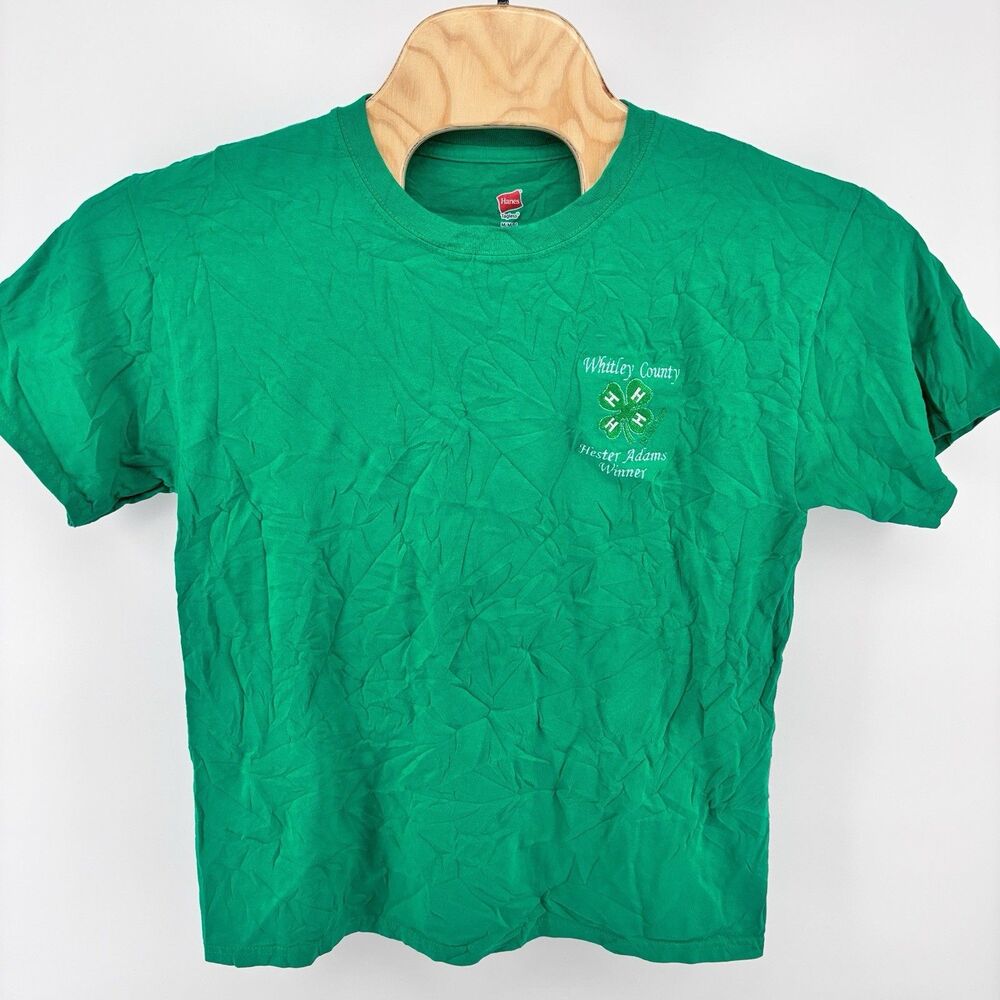 Whitley County 4-H Hester Adams Winner Hanes Men's M Green T Shirt